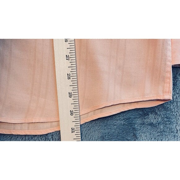 Van Heusen Modern Fit Shirt Button Front 17-17.5 (34-35) Cotton Blend Orange - Picture 5 of 7